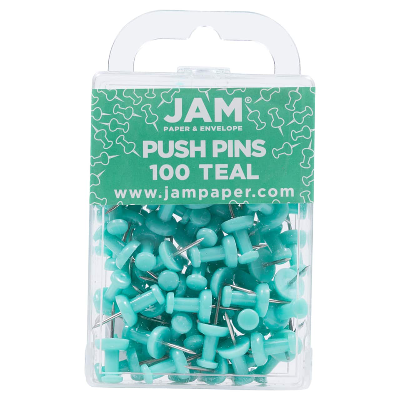 JAM Paper Colorful Standard Push Pins, 100ct.